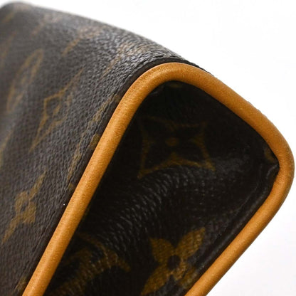 Louis Vuitton Florentine Pochette Canvas, Brown, Canvas, Clutch