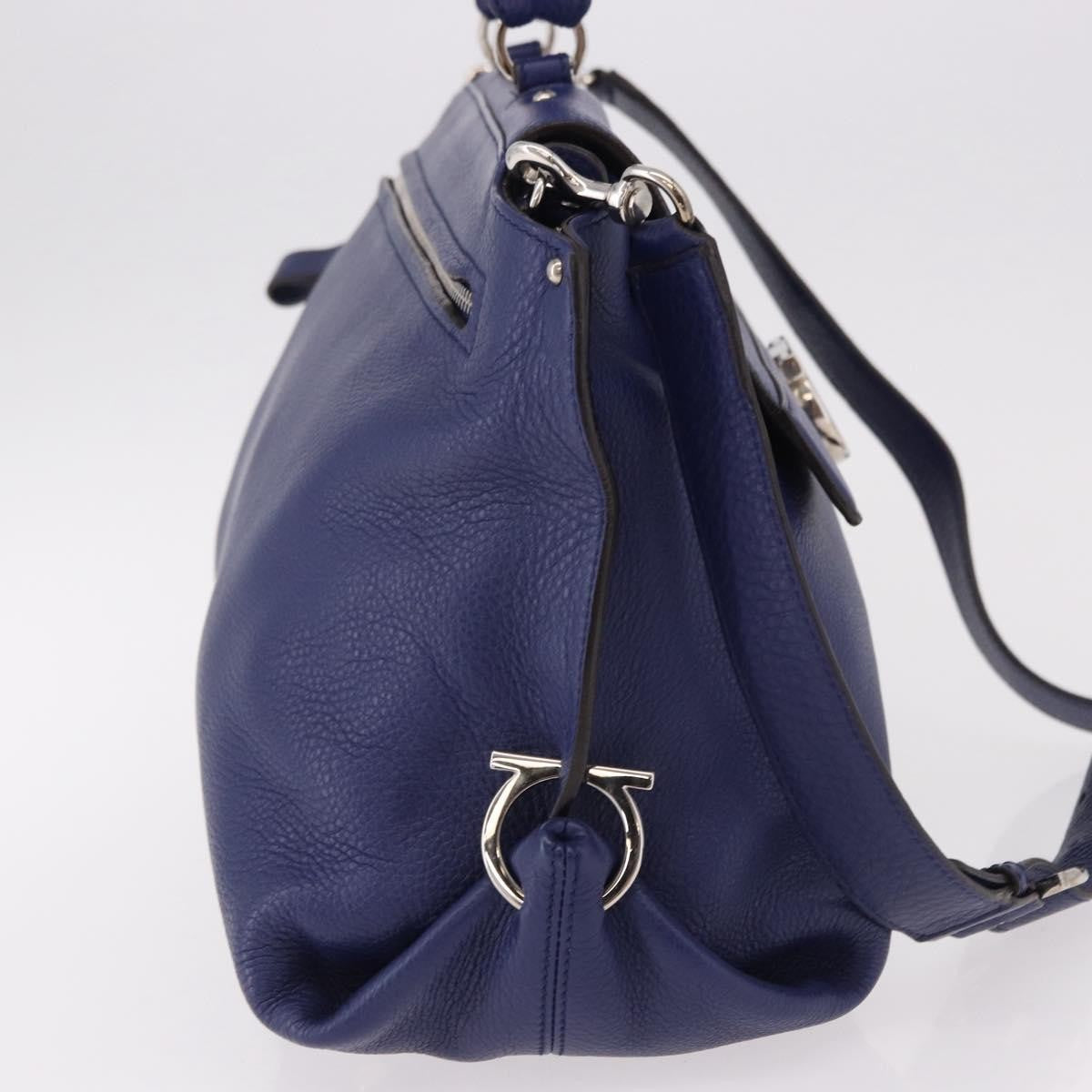 Salvatore Ferragamo Sofia Satchel Leather, Blue, Leather, Handbag