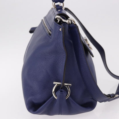 Salvatore Ferragamo Sofia Satchel Leather, Blue, Leather, Handbag