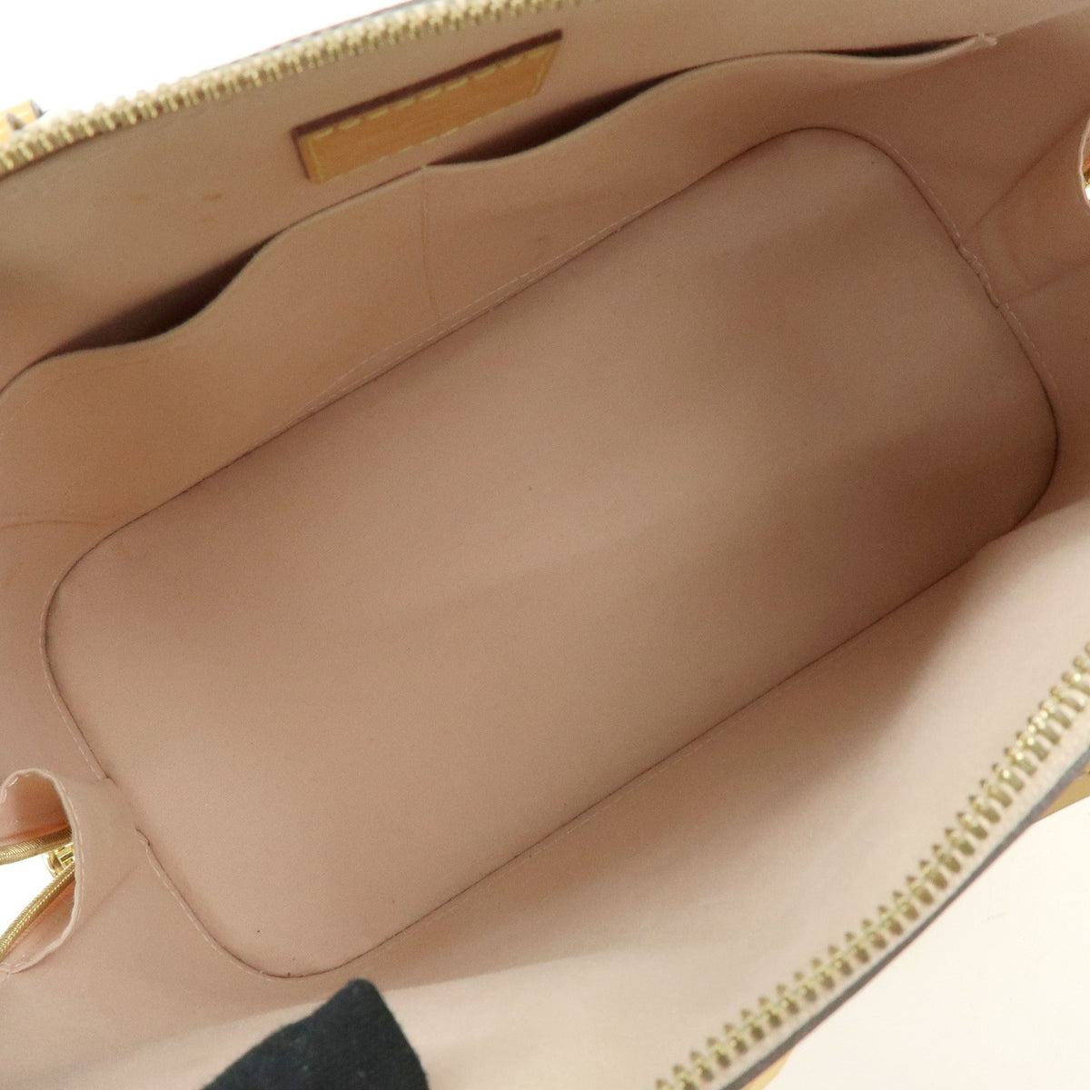Louis Vuitton Alma Monogram Vernis, Yellow, Patent Leather, Handbag