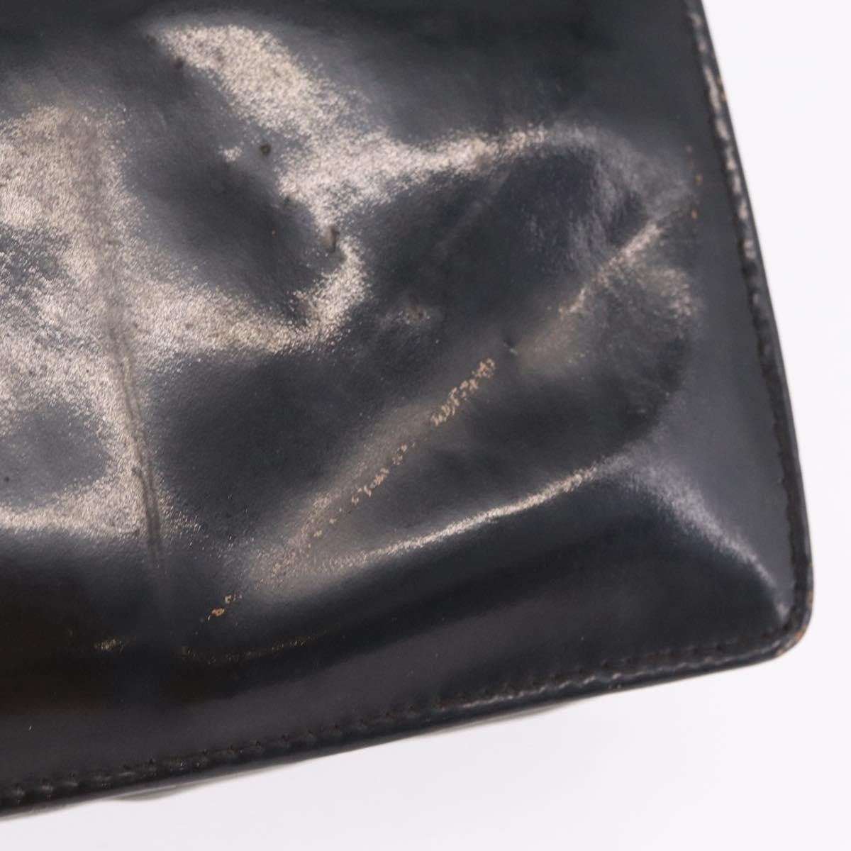 Chanel Vintage CC Wallet on Chain Patent, Black, Patent Leather, Crossbody Bag