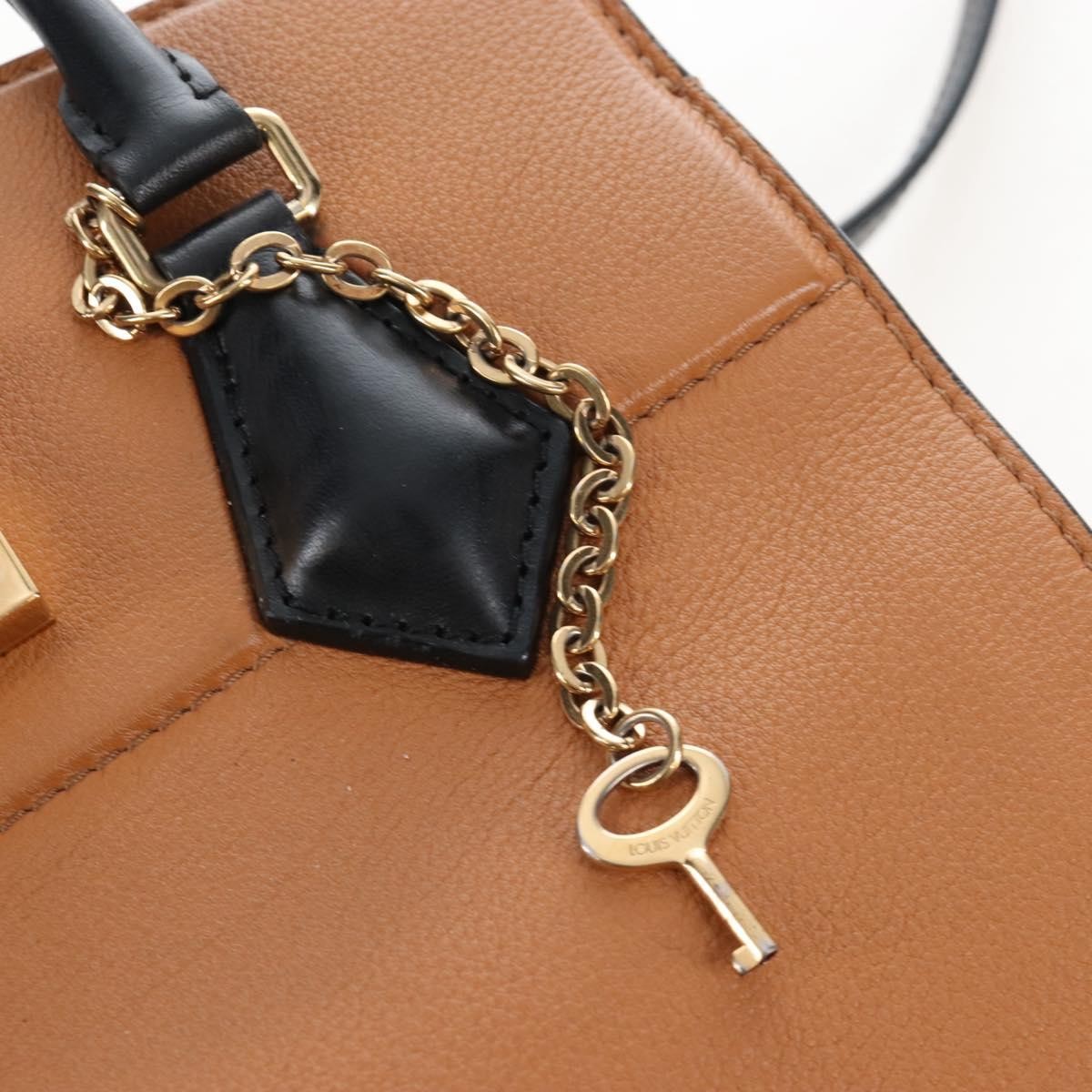 Louis Vuitton Cour Marly Leather with Studded Detail, Beige, Leather, Handbag