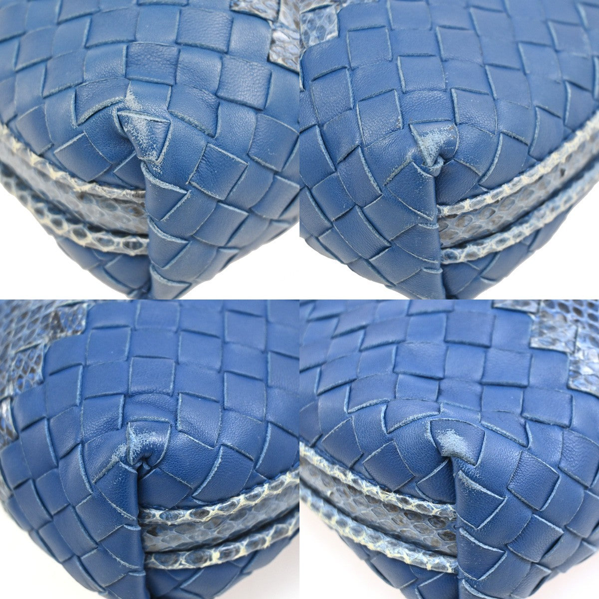 Bottega Veneta Nodini Embroidered Intrecciato Nappa, Blue, Leather, Shoulder Bag