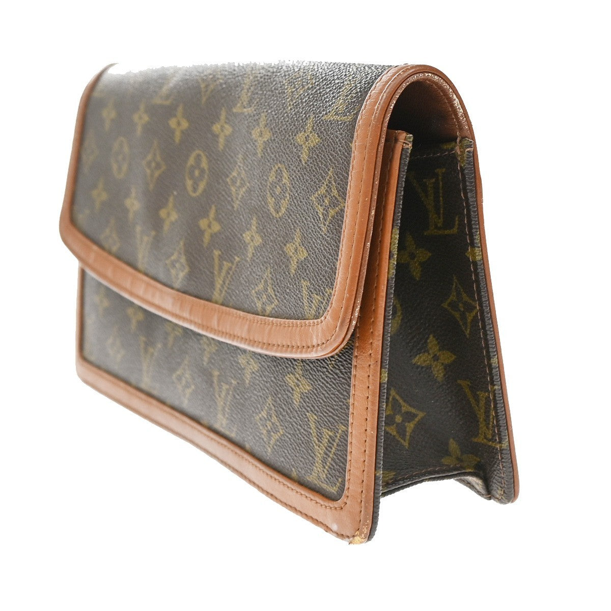 Louis Vuitton Dame Pochette Monogram Canvas, Brown, Leather, Clutch