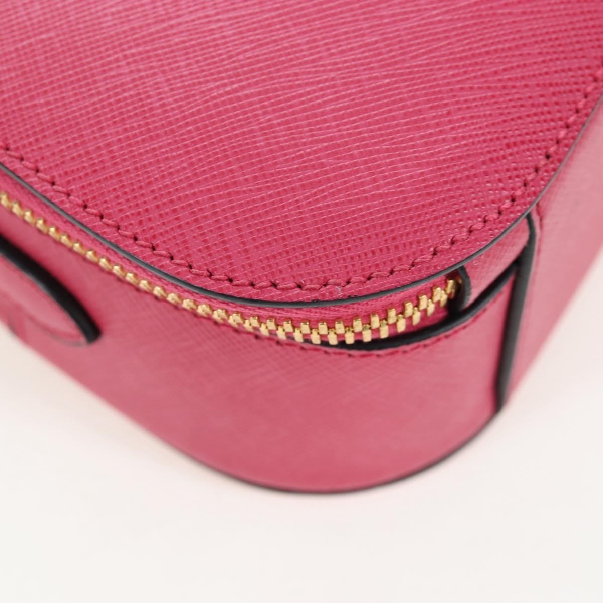 Prada Odette Top Handle Saffiano Leather, Pink, Leather, Handbag