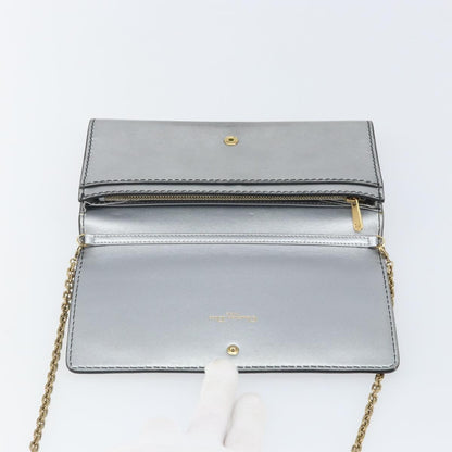 Christian Dior J'Adior Croisiere Chain Leather, Silver, Leather, Clutch
