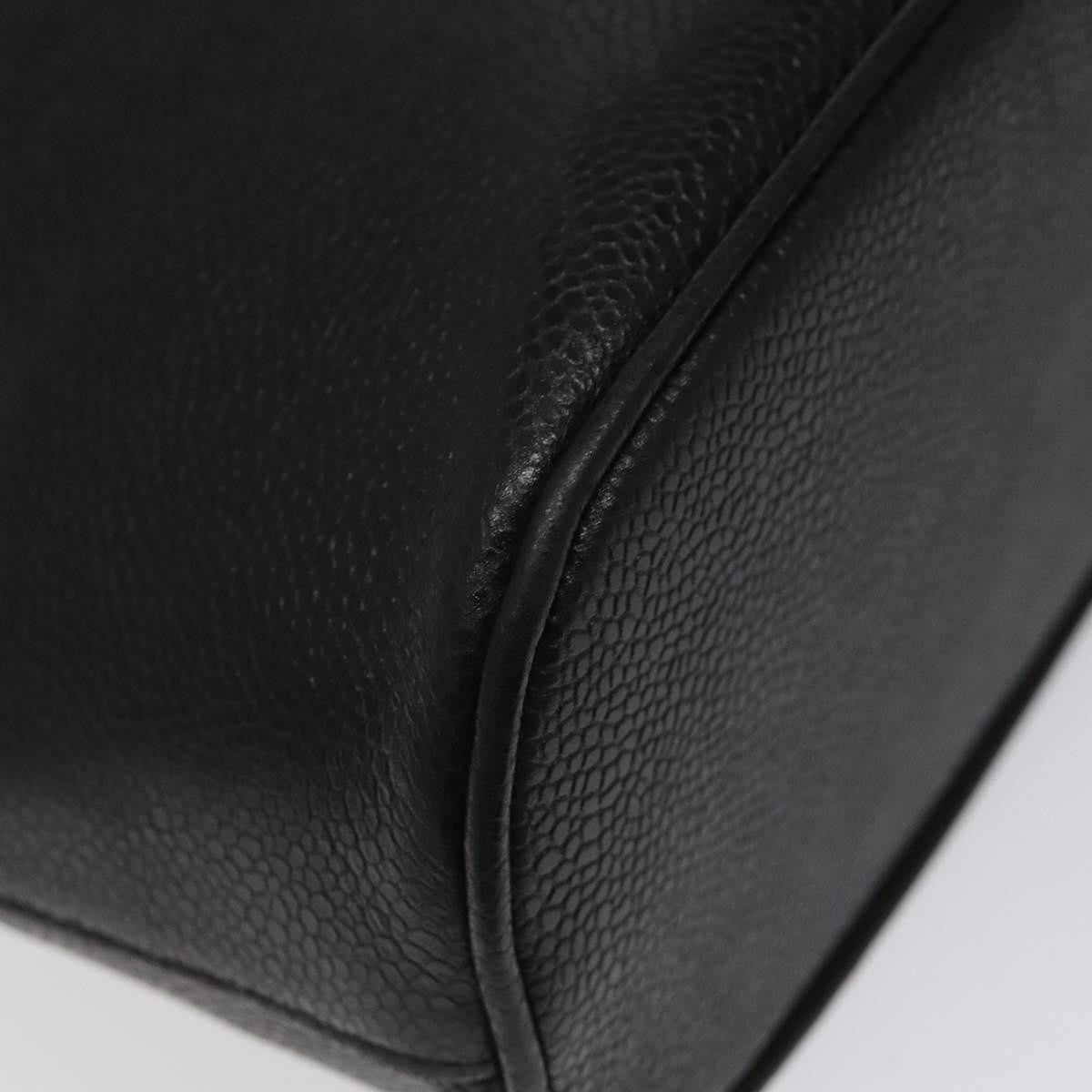 Chanel Vintage CC Dome Caviar, Black, Calfskin, Handbag