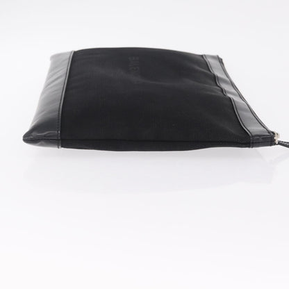 Balenciaga Navy Zip Canvas and Leather, Black, Canvas, Clutch