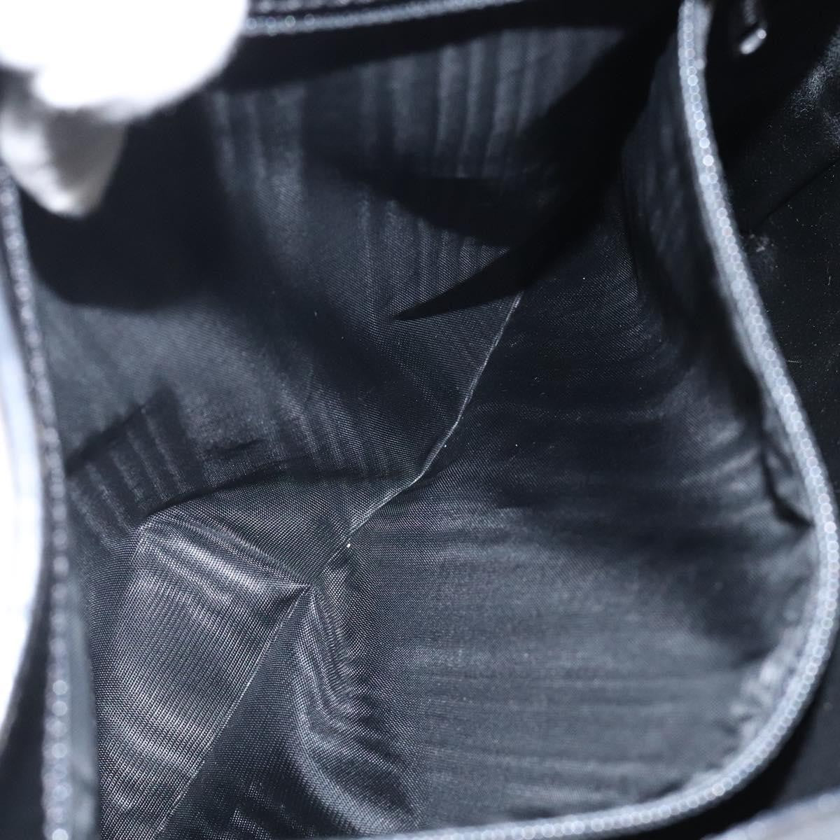 Celine Vintage Macadam Canvas and Leather, Black, Canvas, Shoulder Bag