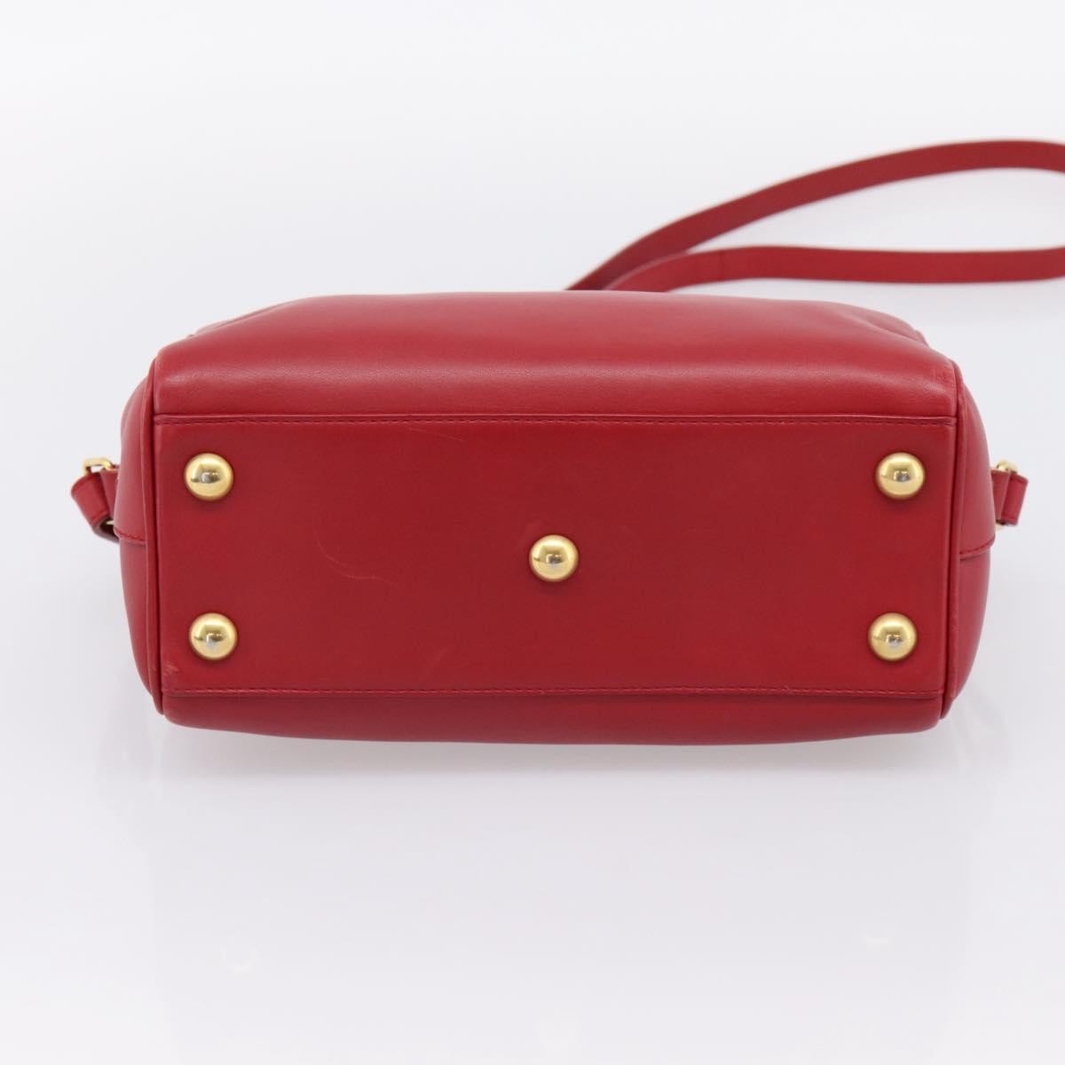 Saint Laurent Classic Baby Duffle Leather, Red, Leather, Handbag