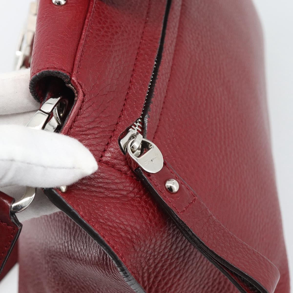 Salvatore Ferragamo Sofia Satchel Leather, Red, Leather, Handbag