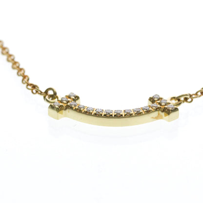 Tiffany & Co. T Smile Pendant 18K Yellow Gold with Diamonds, Gold, Yellow Gold, Necklace