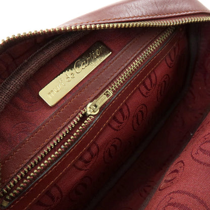Cartier Must de Cartier Leather, Burgundy, Leather, Shoulder Bag