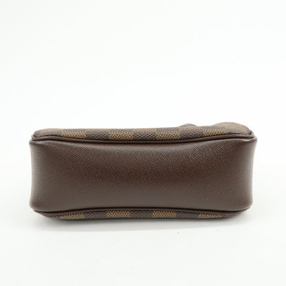 Louis Vuitton Trousse Make Up Damier, Brown, Canvas, Clutch