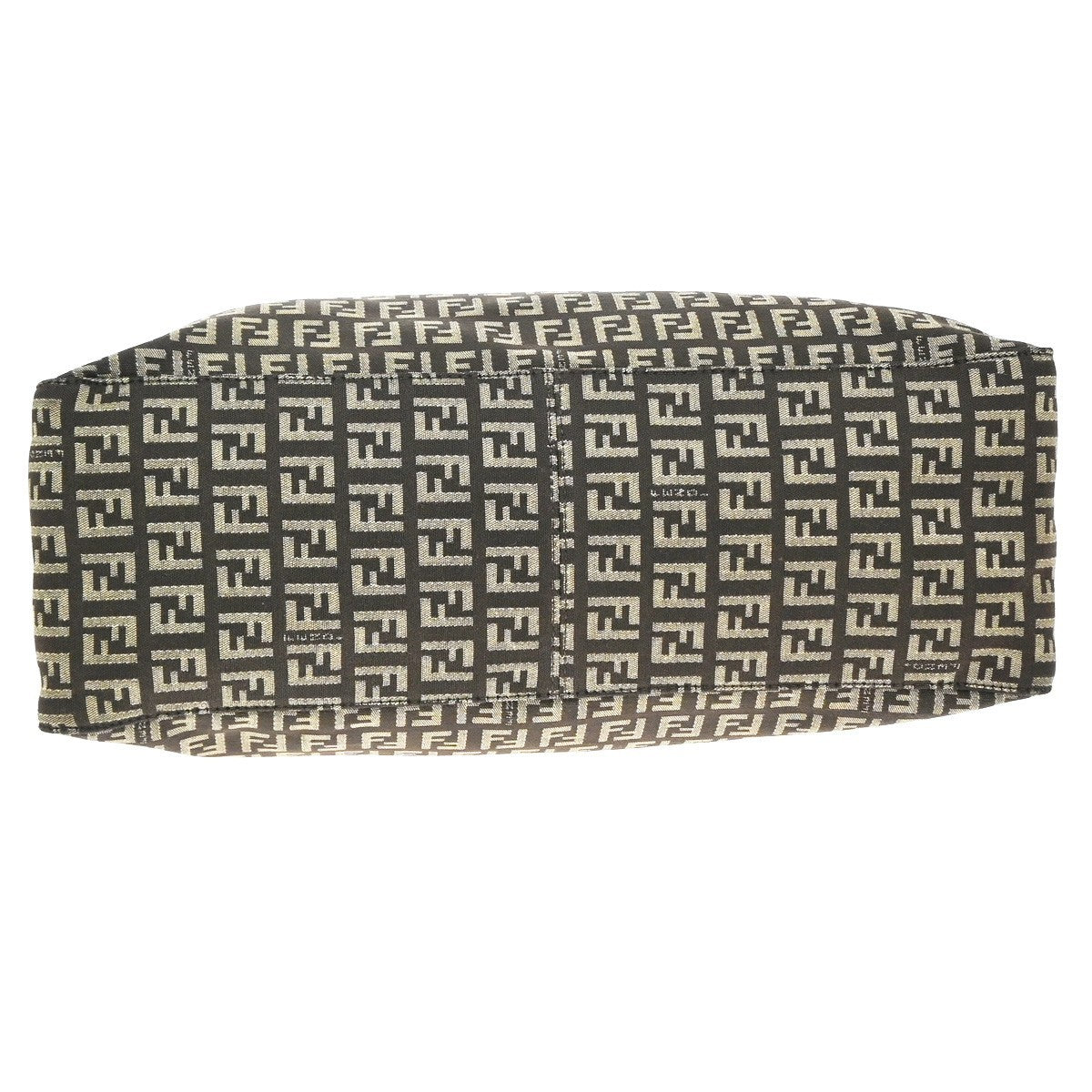 Fendi Shoulder Zucchino Canvas, Brown, Canvas, Shoulder Bag