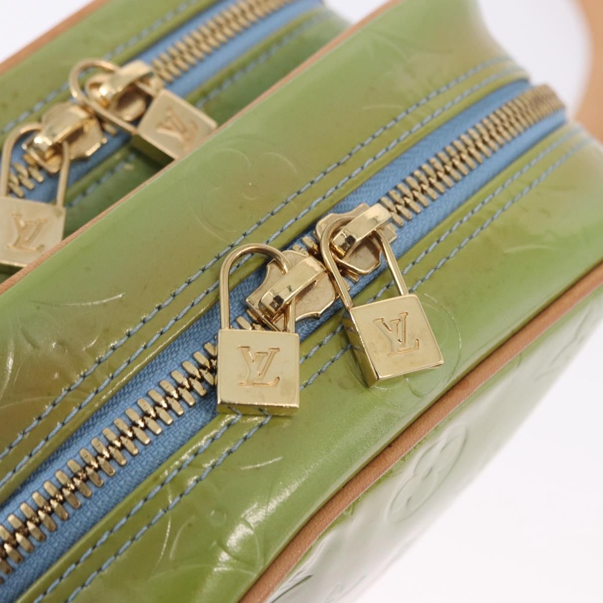 Louis Vuitton Wooster Monogram Vernis, Green, Patent Leather, Handbag