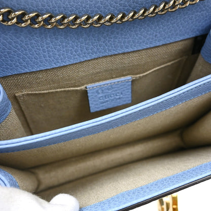 Gucci Interlocking Leather, Blue, Leather, Shoulder Bag