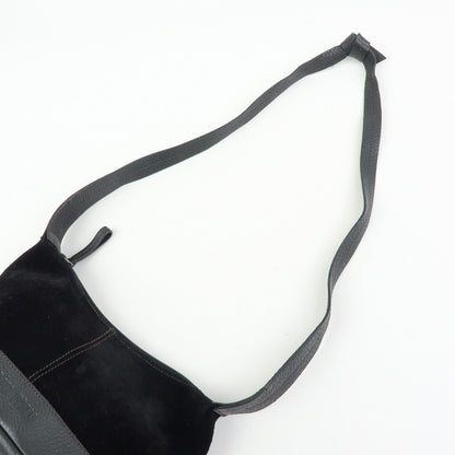 Miu Miu Shoulder Suede, Black, Suede, Shoulder Bag