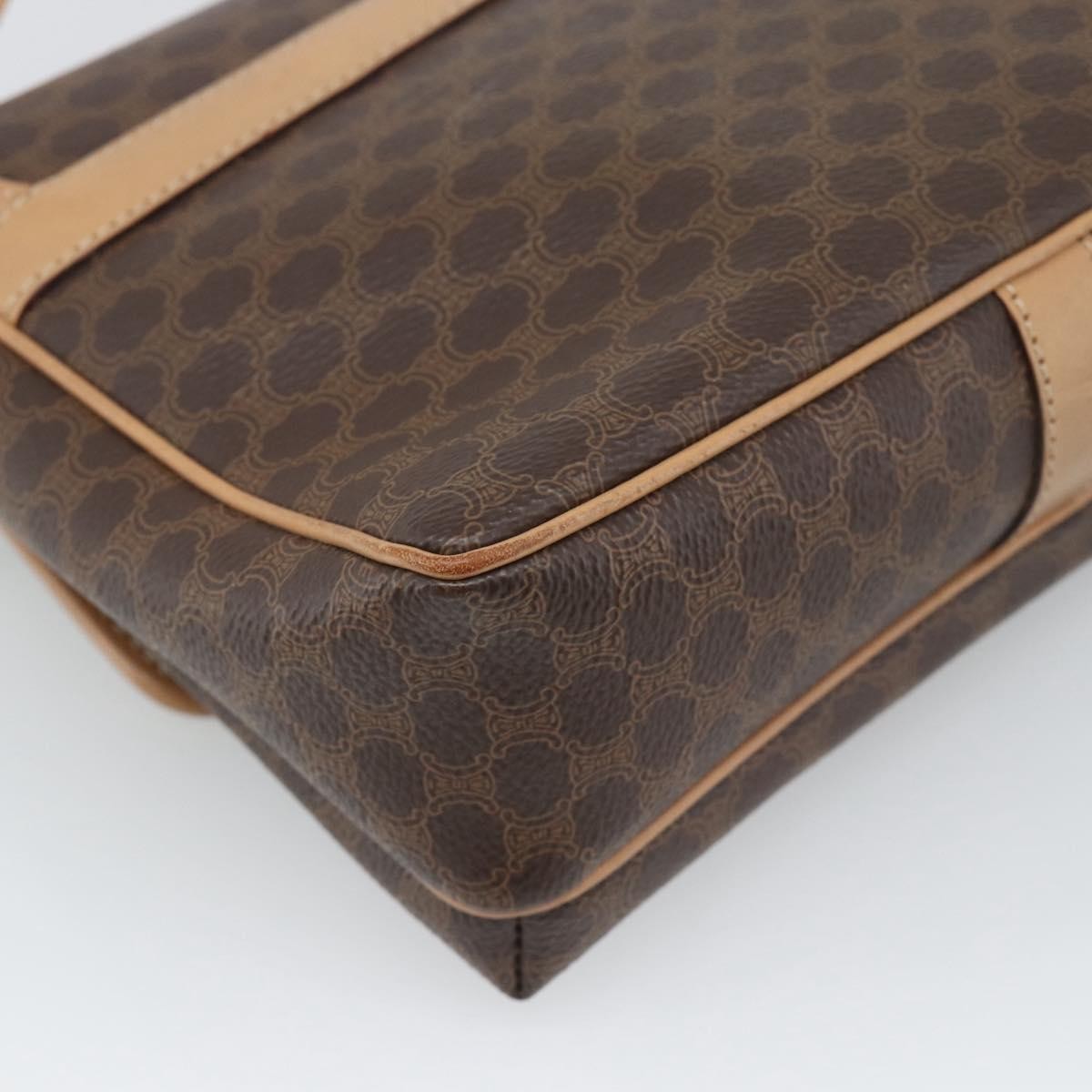 Celine Macadam Canvas, Brown, Canvas, Shoulder Bag