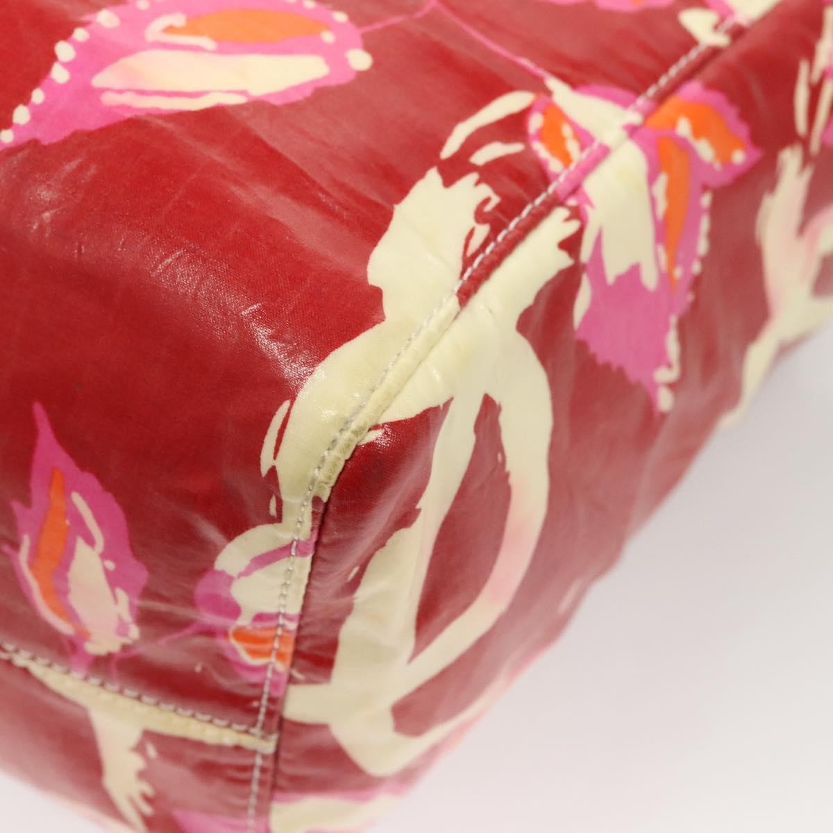 Chanel Vintage Floral Tote Patent leather, Red, Patent Leather, Tote Bag
