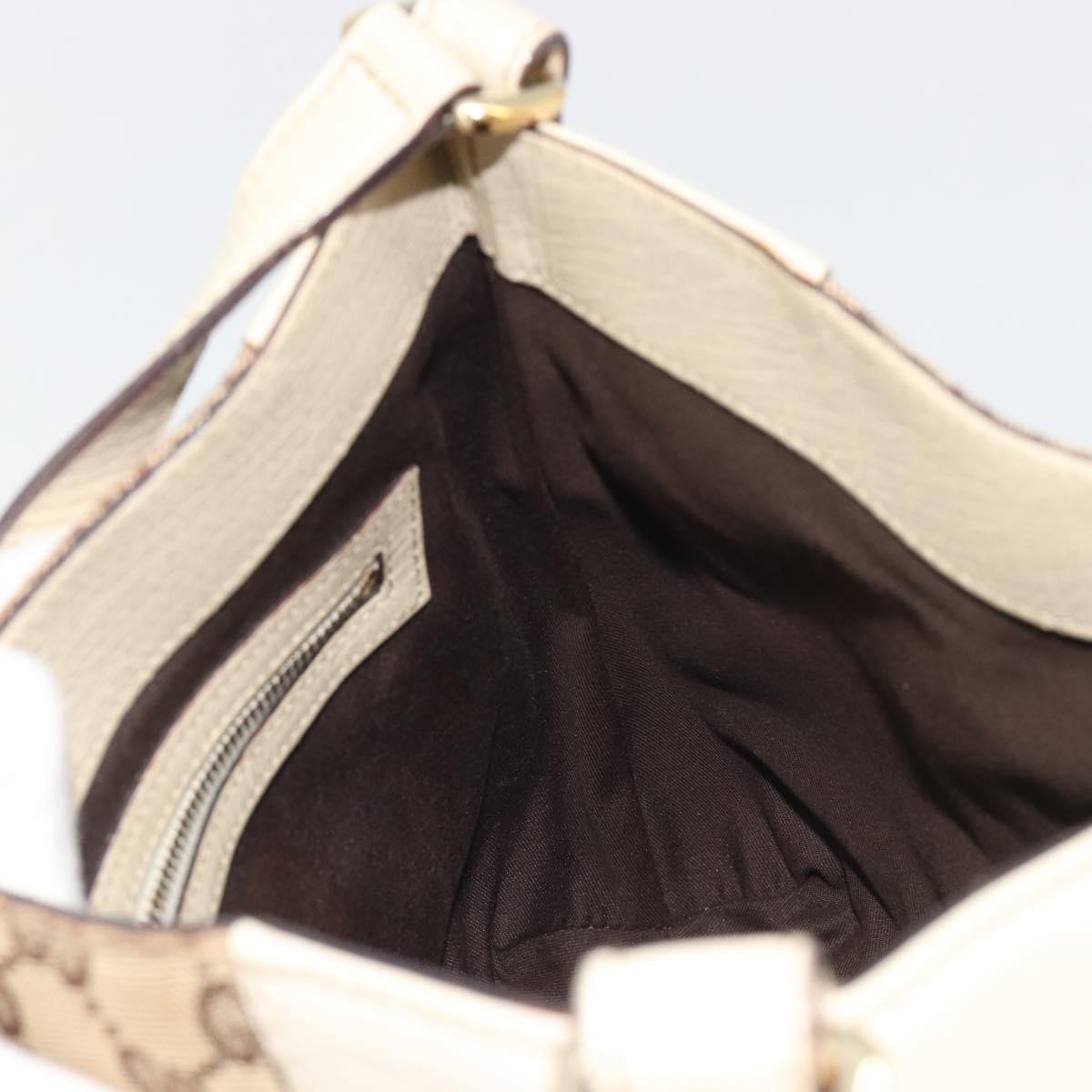 Gucci Hasler Hobo GG Canvas, Beige, Canvas, Shoulder Bag