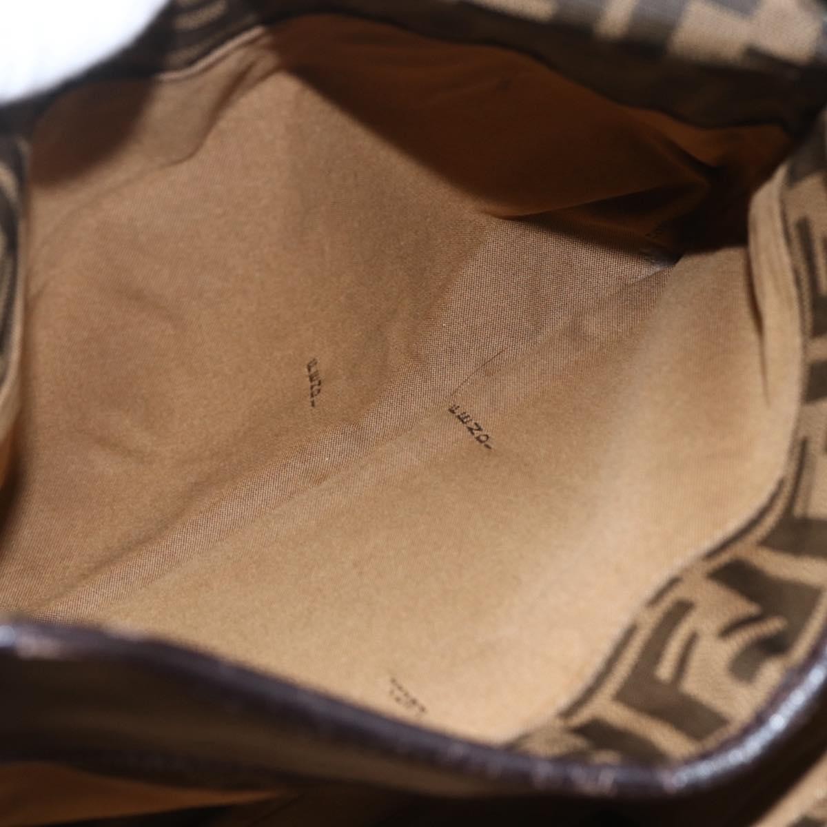 Fendi Chef Pleated Shopping Tote Zucca Canvas, Brown, Canvas, Tote Bag