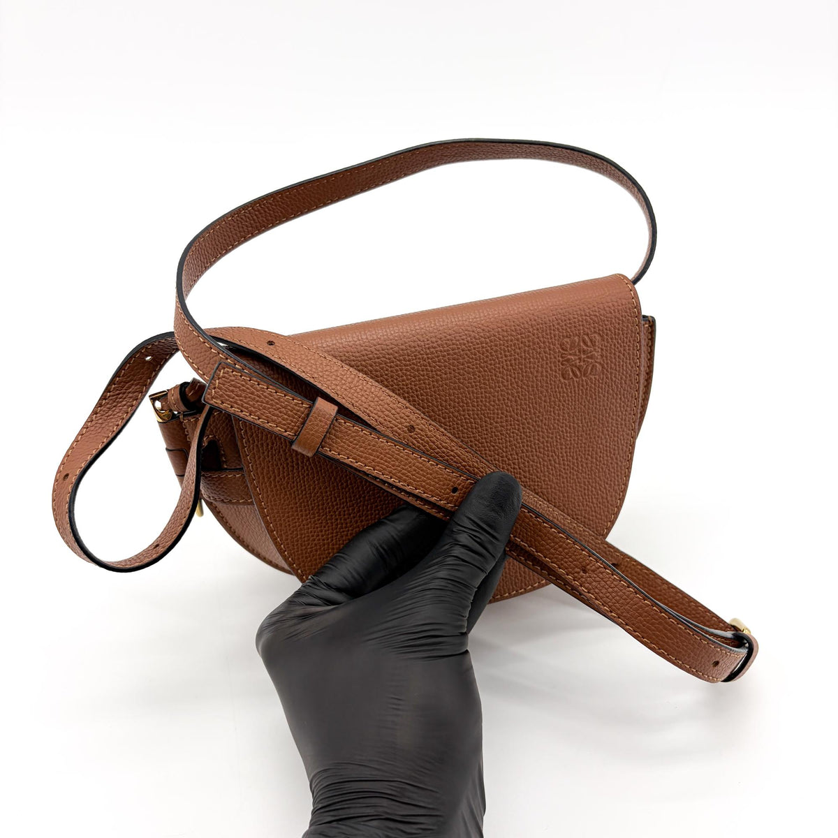 Loewe Gate Leather, Brown, Leather, Shoulder Bag