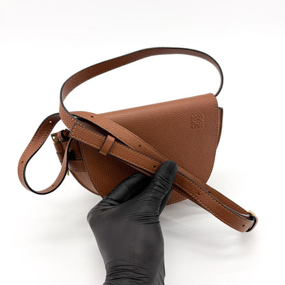 Loewe Gate Leather, Brown, Leather, Shoulder Bag