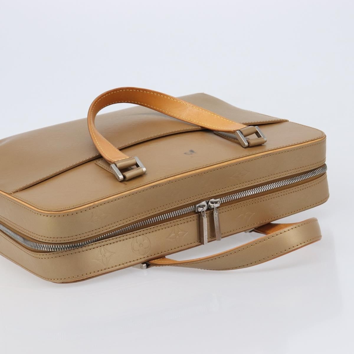 Louis Vuitton Mat Malden Monogram Vernis, Beige, Canvas, Handbag