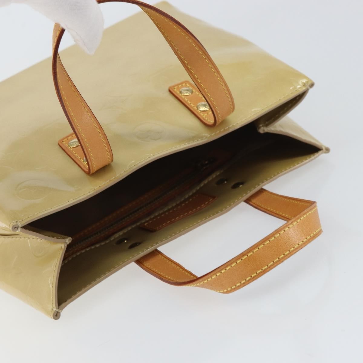 Louis Vuitton Reade Monogram Vernis, Beige, Patent Leather, Handbag