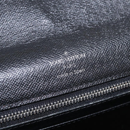 Louis Vuitton Selenga Pochette Taiga Leather, Gray, Leather, Clutch