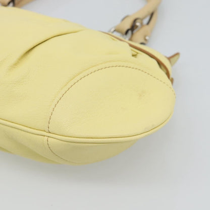 Salvatore Ferragamo Gancini Leather, Yellow, Leather, Handbag