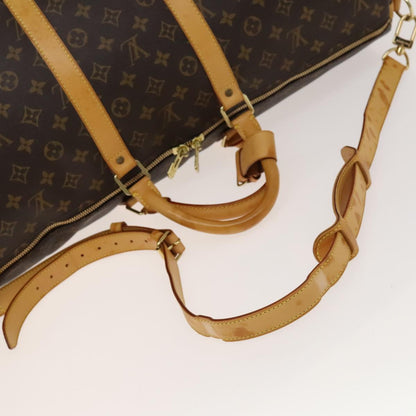 Louis Vuitton Keepall Bandouliere Bag Monogram Canvas, BROWN, CANVAS, Travel bag