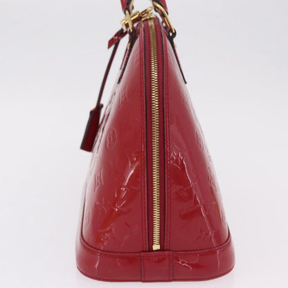 Louis Vuitton Alma Monogram Vernis, Pink, Patent Leather, Handbag