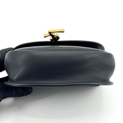 Saint Laurent Kaia Leather, Black, Leather, Shoulder Bag