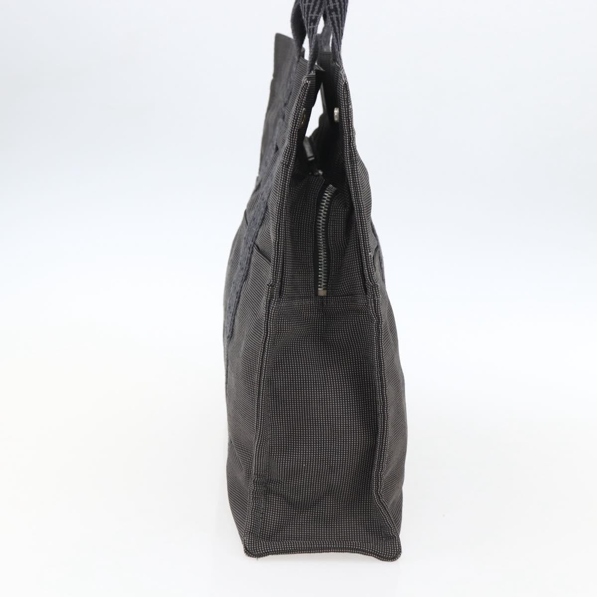 Hermes Fourre-tout Herline Canvas, Gray, Canvas, Tote Bag