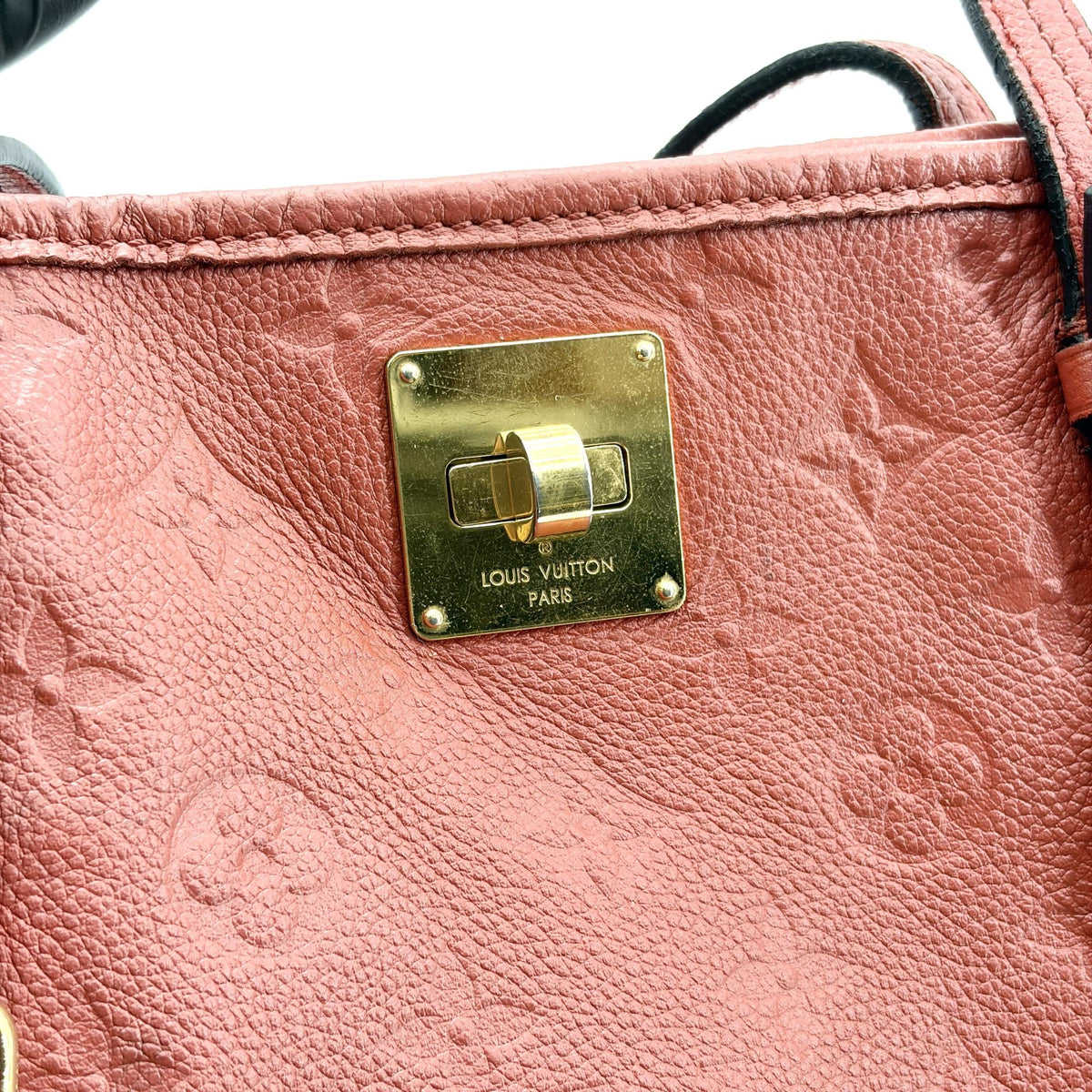 Louis Vuitton Citadine Monogram Empreinte Leather, Red, Leather, Handbag