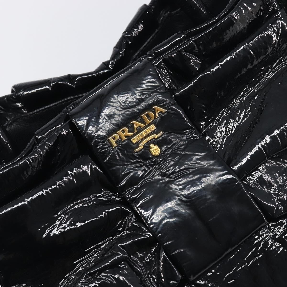Prada Bow Top handle Patent leather, Black, Patent Leather, Handbag