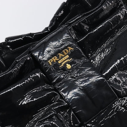 Prada Bow Top handle Patent leather, Black, Patent Leather, Handbag