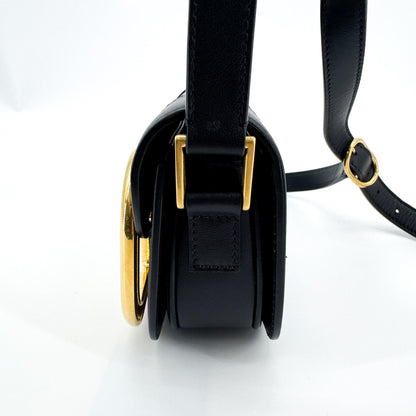 Valentino Garavani Supervee Leather, Black, Leather, Crossbody Bag