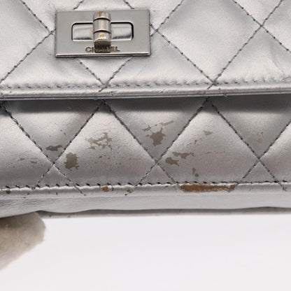 Chanel Reissue 2.55 Wallet on Chain Quilted Lambskin, Silver, Leather, Crossbody Bag