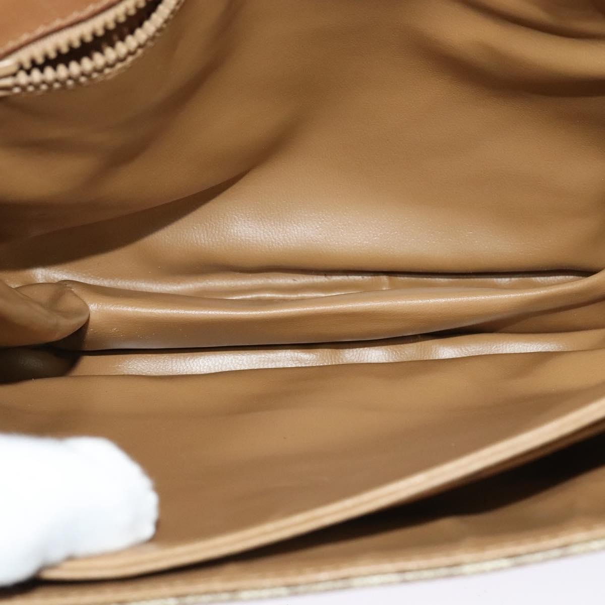 Celine Vintage Macadam Canvas and Leather, Beige, Canvas, Handbag