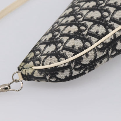 Christian Dior Vintage Saddle Diorissimo Canvas, Gray, Canvas, Handbag