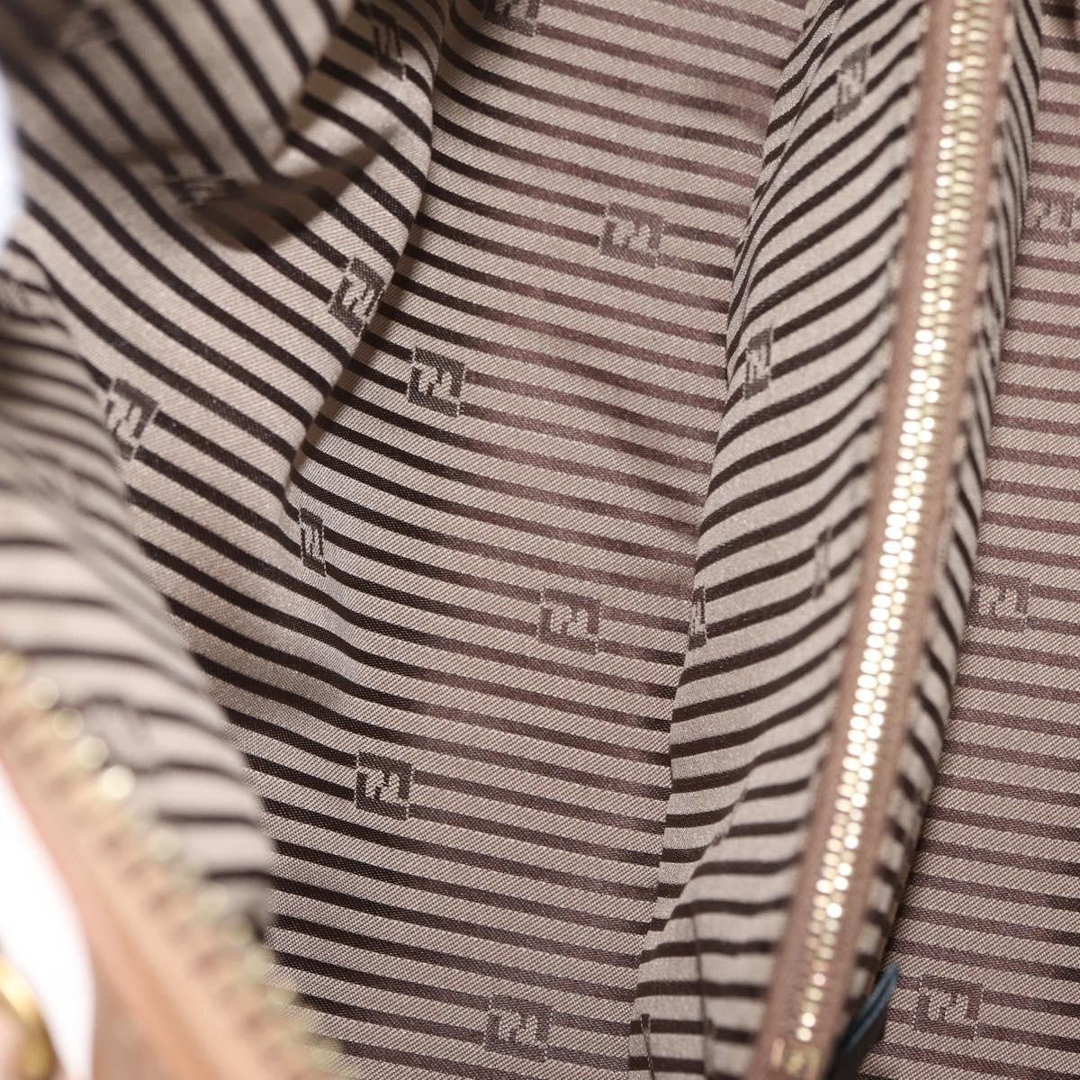Fendi Chameleon Satchel Leather, Beige, Leather, Handbag