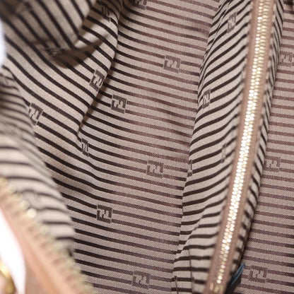 Fendi Chameleon Satchel Leather, Beige, Leather, Handbag