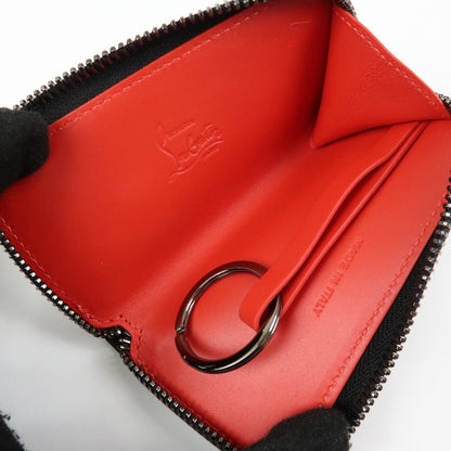 Christian Louboutin Panettone Coin Purse Spiked Leather, Black, Leather, Wallet