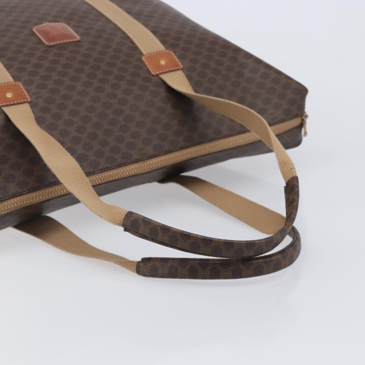 Celine Macadam Canvas and Leather, Brown, Canvas, Tote Bag
