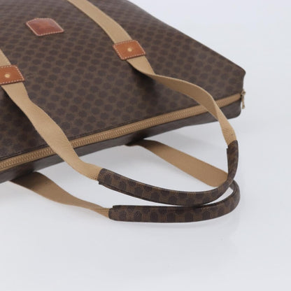 Celine Macadam Canvas and Leather, Brown, Canvas, Tote Bag