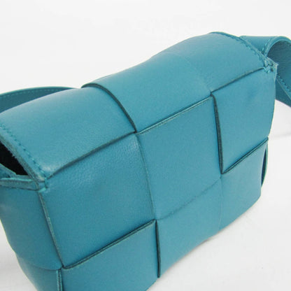 Bottega Veneta Cassette Maxi Intrecciato Leather, Blue, Leather, Clutch