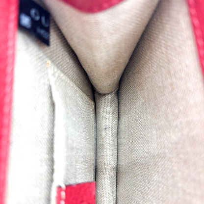 Gucci Interlocking Leather, Red, Leather, Shoulder Bag